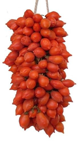 Semi di Pomodoro Varietà Piennolo del Vesuvio, 150 Semi per Orto, Sementi Coltivazione in Vaso e Balcone