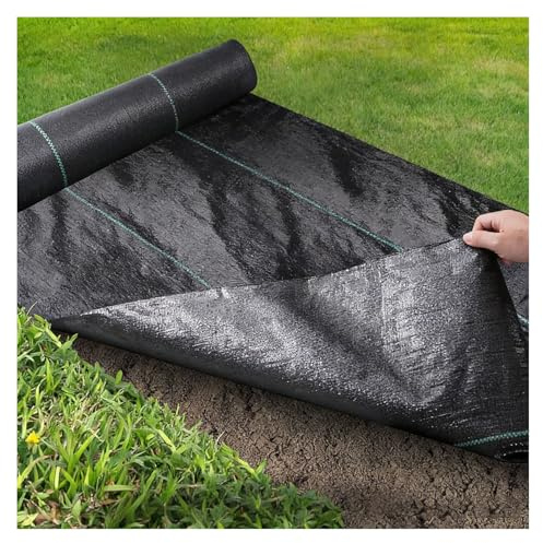 HXNXSY Tela Resistente para Control de malezas 70g/m² Tela para Control de maleza para Huerto Tejido Permeable al Agua Estabilización Rayos UV Barreras contra Malezas(4x50ft)