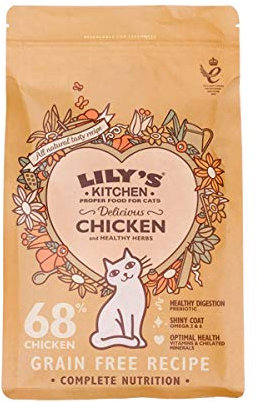 Lily's Kitchen Trockenfutter, gesund und lecker, mit Huhn, für Katzen, 800 g