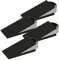 Westcott Türstopper in Keilform Schwarz 4 Stück | Gummi Türstopper mit Edelstahl Griff | Rutschfeste Unterfläche | Passend für alle Türen und Böden | 12cm x 5cm x 3cm | E-19000 00