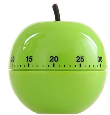 Kreativer Apfel Eieruhr - Mechanischer Timer Mit Countdown-Funktion Für Küche, Kochen, Sport, Studieren - Bis 60 Minuten - Ökodesign Aus ABS-Kunststoff - 1 Stück (Grün)