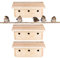 BigDean 3X Nistkasten für Spatzen & Sperlinge - Spatzenhaus aus Massivholz - Spatzenkasten Vogelhaus Sperlingsnistkasten Spatzenhotel mit 3 Nistkammern