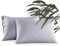 Waterlily 100% Tencel Lyocell Pillow cases Eucalyptus Silk Pillowcase Pack of 2 Pillowcases for Hair and Skin Envelope 50x75 Set Natural Organic Softer than Bamboo Luxury Vegan Bedding (Lilac Grey)
