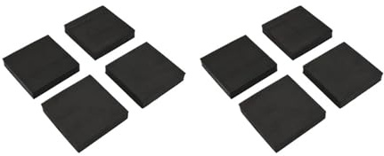 4 st fyrkantig antivibrationsdyna tvättmaskin stötdämpare multifunktionell antivibrationsmatta halkfri matta stativ kylskåp (8 st 10 x 10 x 2 cm)