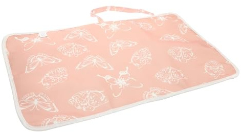 VANZACK Materassino Tpu in per Fasciatoio Ragazzo Ragazza e Portatile Pasta Lavabile Cotone Poliestere Traspirante e Leggero Rosa Viaggio