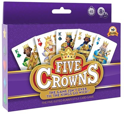 PlayMonster Five Crowns | Rummy-Style Family Card Game | Award Winning Game For Family Game Nights | For Ages 8+