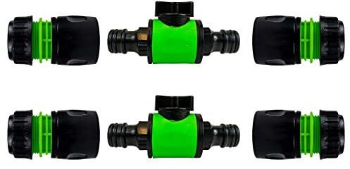 COSTWISE FED UP with Walking Back to The TAP!(Pack of 2) Garden Hose Irrigation in-line Valve Flow-Control with Four Matching connectors