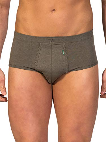 ZD ZERO DEFECTS | Slip Hilo de Soja | Apertura Frontal | Talla Grande | Talla: 7XL - Color: Alga