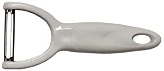 EUROXANTY Pelador de verduras | Pelaverduras | Ideal para pelar patatas y zanahorias | Cuchillas de acero inoxidable | Blanco