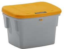 eurokraft pro | Contenitore universale e per materiale da spargere | senza finestra di estrazione | 60 l | coperchio arancione