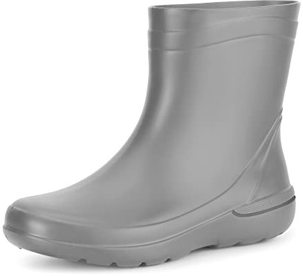 Ladeheid Gummistiefel Damen federleichte Eva Regenstiefel wasserdichte Regenschuhe LA-CA-07 (Grau, 38 EU)
