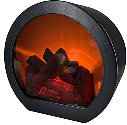 JTLB LED-väggkamin flammimitation eldstadslykta, LED-bordskamin, vintage simulering öppen spis, lykta, lågeffekt, ljus, julprydnad, heminredning