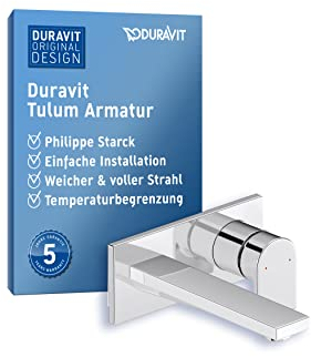 Duravit Tulum Waschtischarmatur, Unterputz, Wasserhahn Bad, Waschbecken Armatur, Chrom