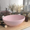 Yongdu Luxuriöses Ovales Waschbecken, Aufsatzwaschbecken, Bathroom Sink, Waschtisch, Ablaufgarnitur, Aufsatzbecken, Matt Rosa 40x33 cm Keramik