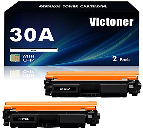 2er-Pack 30A Kompatibel Tonerkartusche für HP 30A CF230A 30X CF230X Toner für Laserjet Pro MFP M227fdw M203dw M203dn M203d M227sdn M227fdn M227d M227 M203 Drucker - Schwarz