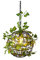 Éclairage décoratif, lustre de plante nordique personnalité ronde sphérique lampes suspendues vent industriel loft bar restaurant café lampe à suspension créative en fer forgé luminaire à suspension