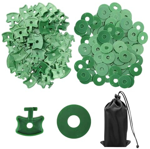 Lot de 200 pinces rotatives pour serre - Pinces en plastique pour plantes - Accessoires de serrage pour serre - Convient pour fixer du film à bulles isolant, des plantes en pot