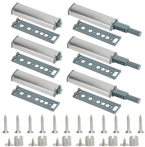 ZUYIST 6 Stück Push to Open Türöffner, Tragbarkeit Drucktüröffner Türdämpfer Schranktür Dämpfer, Magnetisch Softclose Nachrüsten Automatischer Türöffner, Softclose Türdämpfer