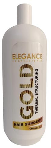 Elegance Professional Gold Hair Surgery ideal for rebuilding extremely dry, discolored, porous and chemically fragile hair. (1000ml o 33fl oz)