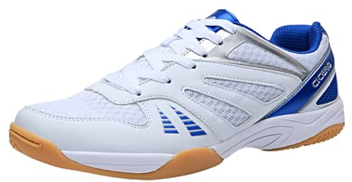 Viaoragiosa Scarpe da Tennis Tavolo,Scarpe da Badminton Pallavolo Tennis,Badminton Shoes Uomo,Comode E Resistenti,Suola con Presa Attiva,for Indoor Tennis,Squash,Table Tennis,Basketball & Padel