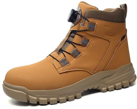 Barefoot Scarpe Invernali Uomo - Sneaker con Fodera Calda Impermeabile Antiscivolo Stivali da Combattimento con Cerniera Laterale Doposci Stivali Pioggia Caldi Comode Antiscivolo