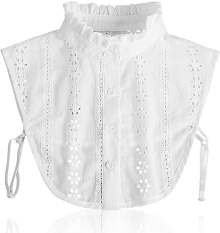 TUONYIS Fake Collar Half Shirt Women's Detachable Blouse Top for Women Girls One Size (White)