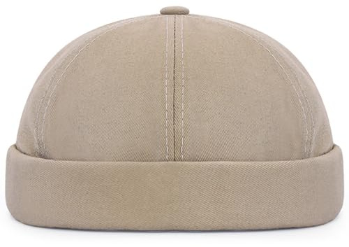 Cozyan Cotone Cappellino da Portuale Uomo Retro Docker-cap Berretto da Motociclista Cappello Senza Visiera Retro Cotone Docker Hat Senza Visiera Berretto da Portuale Uomo Donna Regolabile