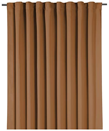 heimtexland Gardine XXL Dekoschal Blickdicht Verdunkelungsgardine Thermogardine HxB 245x275 cm Kälte- und Wärmeisolierung …auspacken, aufhängen, fertig! Vorhang Typ139 (Camel-braun)