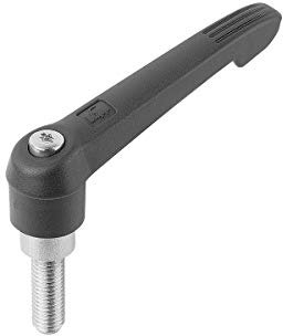 Toggle Clamp Lever – Plastic Male Thread – Black/Grey – Size 1 Set Component Stainless Steel, Pack of 1, k0270.1061x30