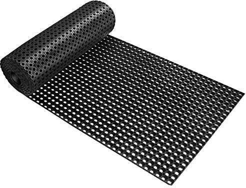 etm Caillebotis Caoutchouc antidérapant au Metre | Interieur extérieur - Maison, entrée, hôtel, Bureau, Jardin etc. | Drainage Optimal | Octo 22mm - 100x300cm