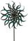 zeitzone Doppelwindrad Sonne Windrad doppelt Gartenstecker Windspiel Petrol Schwarz 190cm