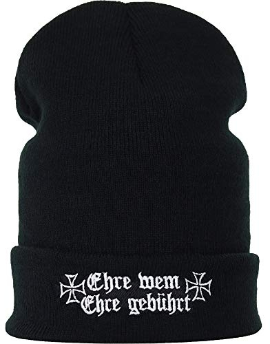 Stickad mössa: Iron Cross/Järn – kors ära vem hedersgåva heavy metal vintermössa biker yllemössa rockn roll motorcykel punks unisex män rullmössa arbetsmössa lång beanie mössa