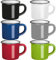 noTrash2003 6er Set Espressotassen im Retro Look Vintage Style aus Keramik mit 60 mL Nostalgielook (Farbmix (6))