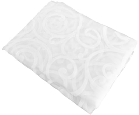 DOITOOL Cortinas Flocadas De Transparente para Ventanas Mosquiteras con Bolsillo para Barra Cortinas De Voile Blancas para Dormitorio y Sala De Estar