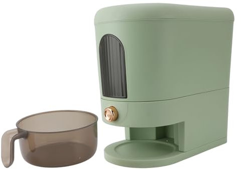 Elprico Reisspender, 5 Kg, Reis-Aufbewahrungsbehälter, Versiegelt, Feuchtigkeitsbeständig, mit Messbecher, Automatischer Getreidebehälter-Spender für den Haushalt, für Küche,