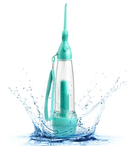 Flosser ad acqua senza fili | Irrigatore orale leggero per adulti | Irrigatore orale manuale senza fili per la cura delle gengive e l'igiene orale, uso quotidiano per bambini e adulti, per i viaggi