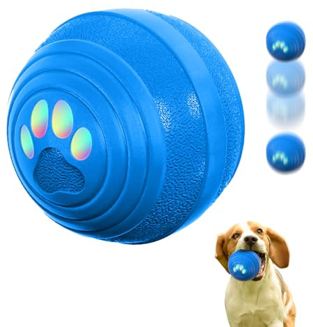 BIRDTOBR Pelota de Perro Interactivo Inteligente Juguetes para Perros con Material E-TPU Indestructible, 3 Modos para Cachorros, pequeños, medianos Perros automoving Dog Bola de Recarga rápida