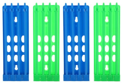 CANIGHT Pigeon Ring Holder Rack 7.87X2.76X0.59In Plastic Frame for Bird Training with 4pcs Organized Pigeon Leg Rings Storage