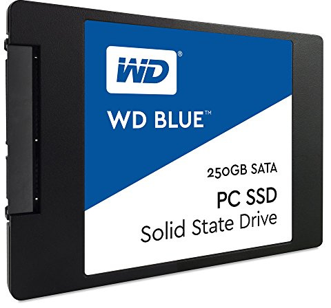 WD Blue 250GB interne SSD Festplatte. SATA 6 Gbit/s 2,5 Zoll (7mm). Optimiert für Multitasking und ressourcenintensive Anwendungen. WDS250G1B0A