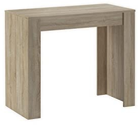 Skraut Home | Mesa Consola Extensible | Mesa Comedor Plegable | 140 | para 6 comensales | Comedor y Cocina | Estilo Moderno | Roble