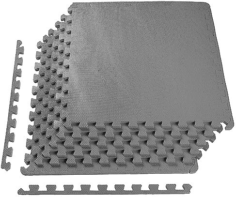 BalanceFrom Puzzle Exercise Mat 1 Thick, EVA Interlocking Foam Floor Tiles