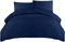 Utopia Bedding Funda Nordica Cama 150 - Microfibra Juego de Funda Edredon 230x220 cm y 2 Fundas de Almohada 50x75 cm (Azul Marino)