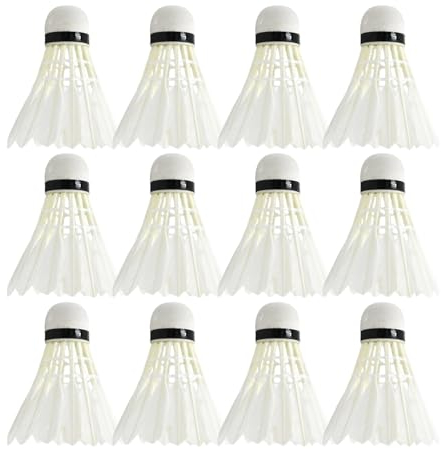 Lambo Feder Badminton Federbälle, Badmintonball, Badminton Federbälle, Federball Trainerball, Stabiler Langlebiger Speed Trainingsball Für Strandschlägerspiele Spielplätze, Drinnen Draußen