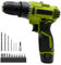 Cordless Drill Driver 12V, Electric Power Screwdriver, 25 + 1 Torque Setting, 3/8Chuck, LED Light, 2 Adjustable Speed, Mini Cordless Drill Driver for Repair & DIY
