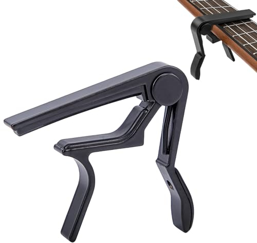 Okaywork Kapodaster für Gitarre,Kapo Capo Capodaster,Gitarren Zubehör Capo Gitarre Capodaster,Kapodaster Guitar für 6-Saiter Westerngitarre,Akustikgitarre,Folkgitarre,E-Gitarre und Ukulele,Schwarz