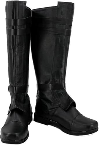 Taeyue Kylo Ren Botas para hombre Anakin Skywalk Cosplay Disfraz Adulto Kenobi Zapatos Accesorios Halloween Carnaval Fiesta Trajes 44 EU
