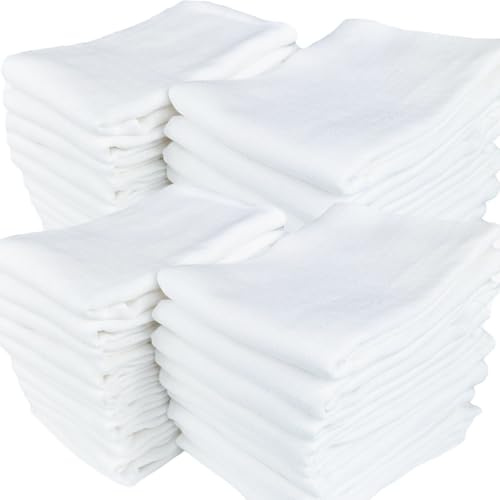 Mullwindeln 70x80 cm, 20er Set, Weiß – Spucktücher Baby aus 100% Baumwolle