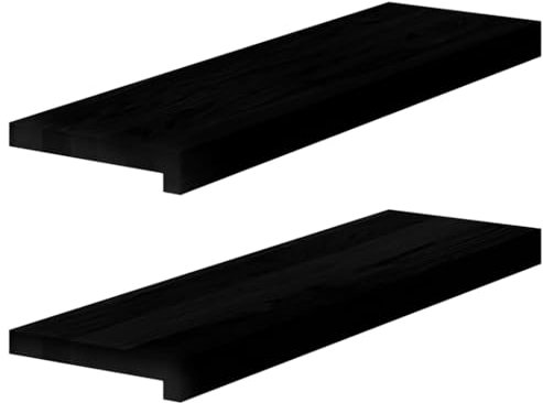 vidaXL Fensterbänke 2 Stk. Dunkelbraun 70x20x2 cm Massivholz Eiche, Fensterbrett, Holz Treppenstufe, Holz Fensterbrett, Fensterbank Eichenholz