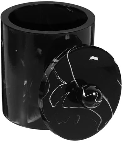 TOPBATHY Organizador Simple De Mármol Frasco De Boticario Almacenamiento De Hisopos De Algodón