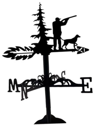 JISADER Veleta pequeña con indicador de dirección del Viento, artesanía de Regalo, Metal, Veleta Creativa, Adorno de Mesa, Veleta para Exteriores, Style C